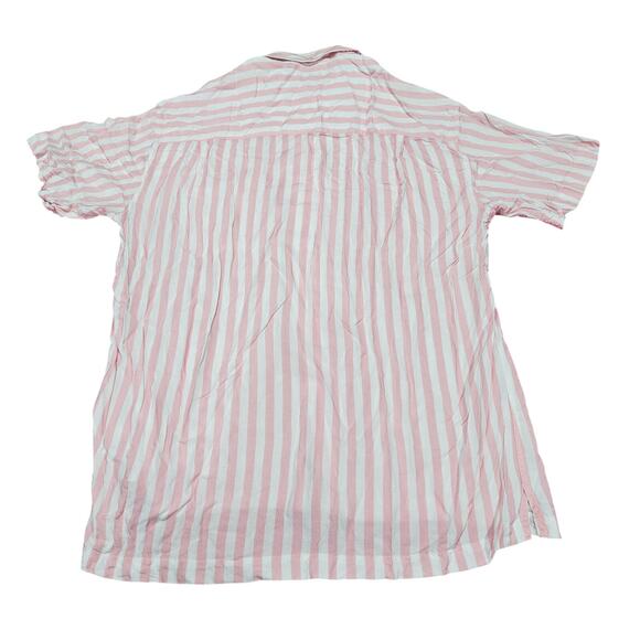 Kenny Flowers Shirt Mens Large Pink White Stripe Rayon Island Classic Hawaiian L - Picture 4 of 4